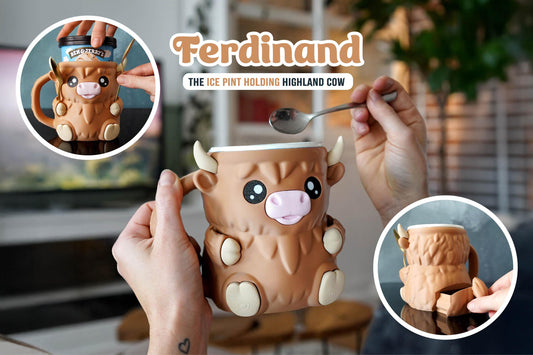 Ferdinand, the Highland Cow Ice Pint Holder