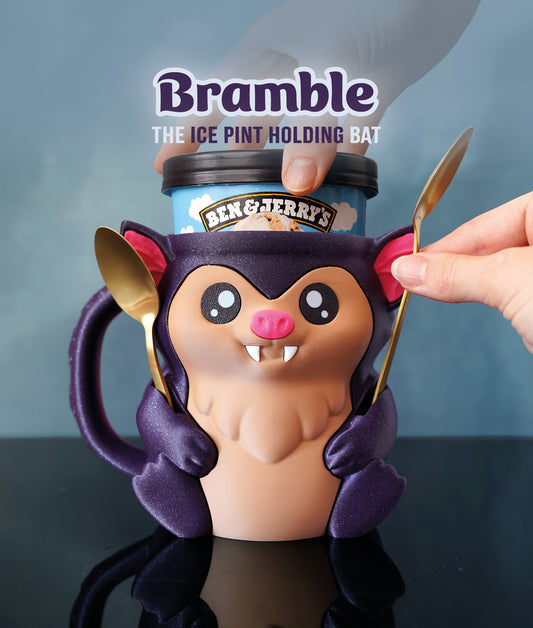 Bramble the Bat Ice Pint Holder 🦇❄️