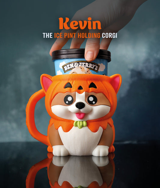 Kevin the Corgi Ice Cream Pint Holder 🐶🎃