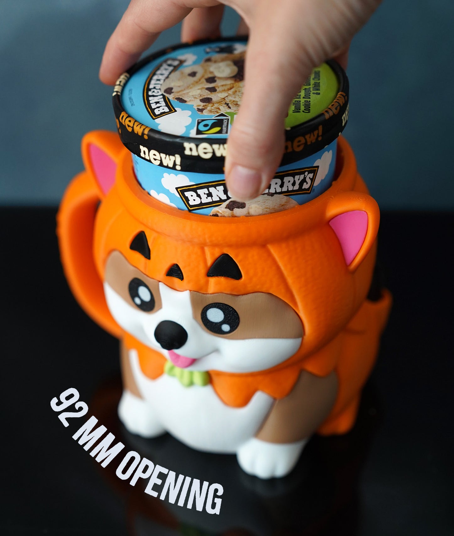 Kevin the Corgi Ice Cream Pint Holder 🐶🎃