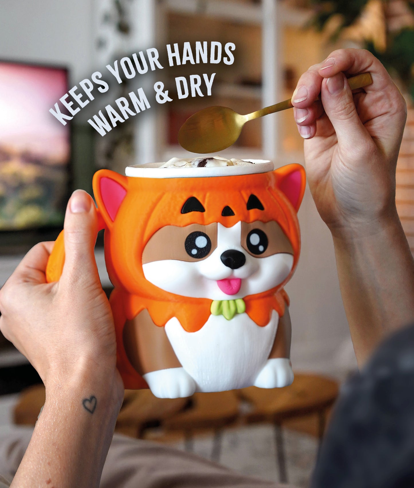 Kevin the Corgi Ice Cream Pint Holder 🐶🎃