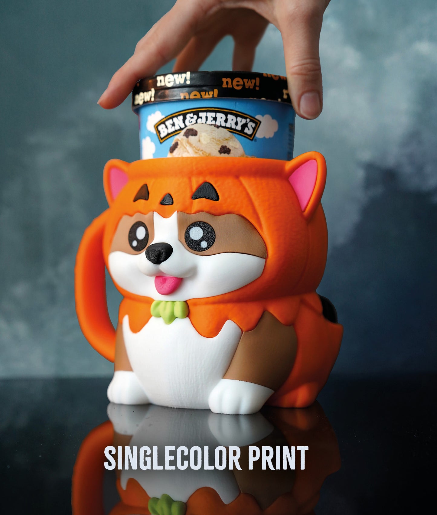 Kevin the Corgi Ice Cream Pint Holder 🐶🎃