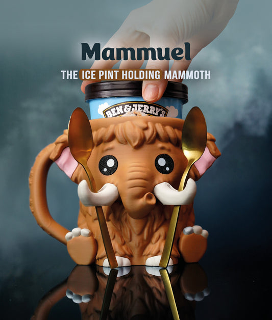Mammuel, the Ice Pint Holding Mammoth 🦣🍨