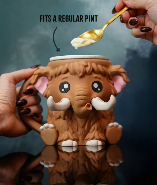 Mammuel, the Ice Pint Holding Mammoth 🦣🍨