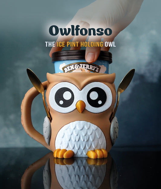 🦉 Owlfonso the Owl – Ice Pint Holder ❄️
