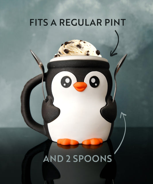Pebbles the 3D Printed Penguin Ice Pint Holder 🐧❄️
