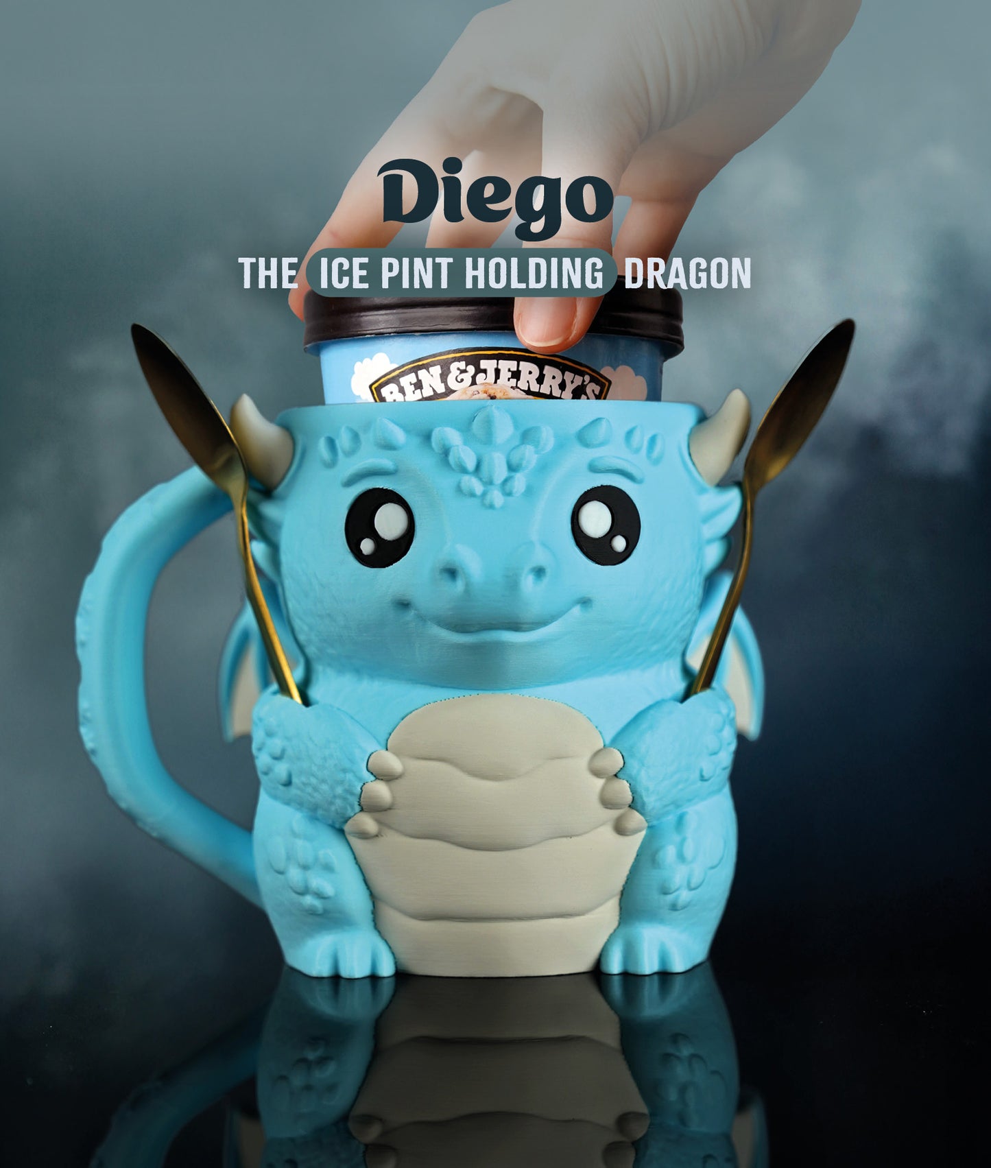 Diego the Dragon Ice Pint Holder 🐉🍨