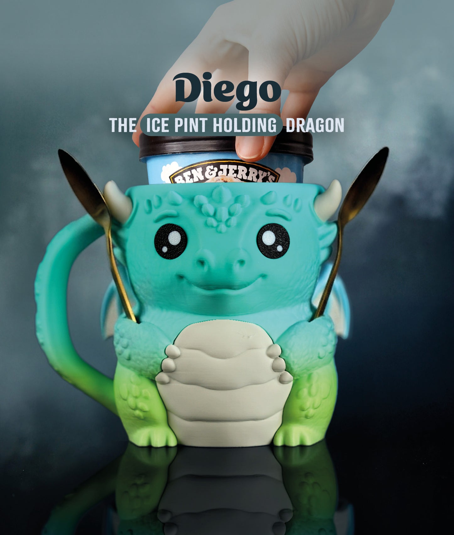 Diego the Dragon Ice Pint Holder 🐉🍨