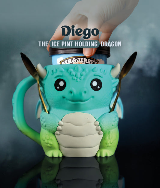 Diego the Dragon Ice Pint Holder 🐉🍨