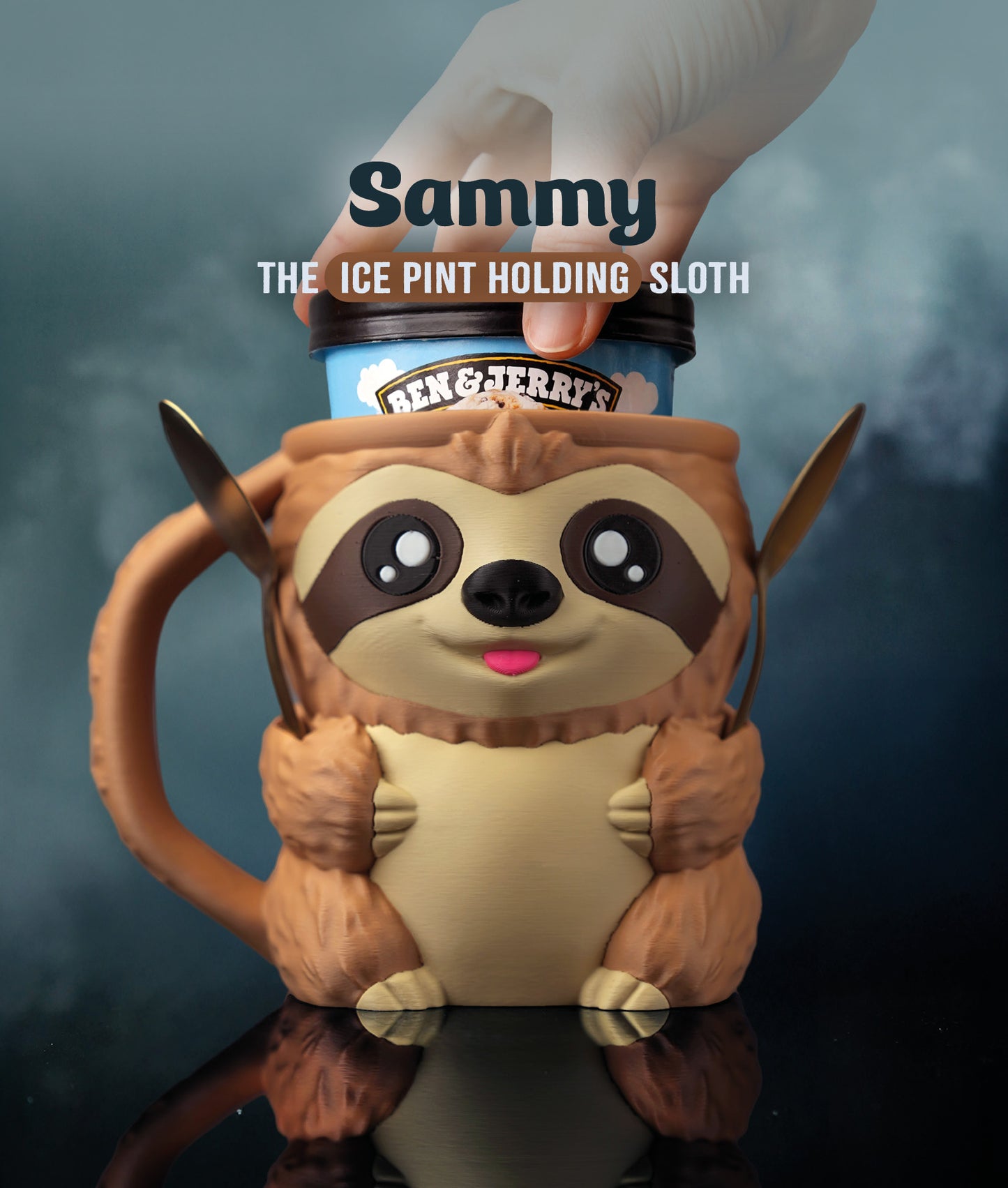 Sammy the Sloth Ice Pint Holder 🦥🍨